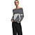 ONLALIVIA LS OFF SHOULDER KNT Dark Grey Melange/MG