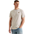 Short sleeve r-neck two tone textu Bone White