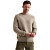 R-neck cotton ottoman Bone White