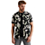 Short Sleeve Shirt Print on Cotton Carbon