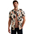 Short Sleeve Shirt Print on Cotton Egret