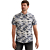 Short Sleeve Shirt Print on pique Vintage Indigo