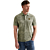 Short sleeve polo printed two tone Iceberg Green