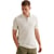 Short sleeve polo jacquard jersey Egret