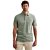 Short sleeve polo fine pique badge Iceberg Green