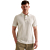 Short sleeve polo fine pique badge Egret