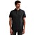 Short sleeve polo printed fine piq Carbon