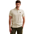 Short sleeve polo jersey jacquard Egret