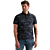 Short sleeve polo printed slub jer Carbon