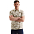 Short sleeve polo printed slub jer Egret