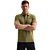 Short sleeve polo slub jersey aop Mosstone