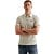 Short sleeve polo slub jersey aop Bone White