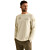Long sleeve r-neck structure pique Bone White