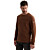 Long sleeve r-neck structure pique Cappuccino