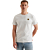Short sleeve r-neck jacquard jerse Egret