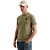 Short sleeve r-neck washed garment Mosstone