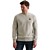 R-neck cotton structure Light Grey Melee