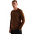R-neck cotton rib melee knit Arabian Spice
