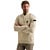 Half zip collar cotton rib melee k Bone White