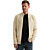 Zip jacket cotton structure mix Bone White