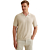 Short sleeve polo cotton linen ble Pure Cashmere