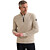 Half zip collar cotton mouline Silver Lining