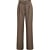 Geweven broek met wijde pijpen WASHED BROWN