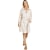 Linnen jurk met borstzakken CLOUD CREME WHITE