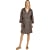 Linnen jurk met borstzakken WASHED BROWN