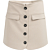 Geweven skort met klepzakken CROCKERY BROWN