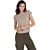 Mouwloze trui met knoopdetails CROCKERY BROWN MELA