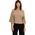 Trui met wijde mouwen DARK BEIGE MELANGE