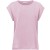 Fabric mix top short sleeves lady pink