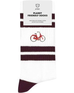 Crew socks burgundy bike