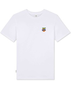 T-shirts adam white with orange aplic