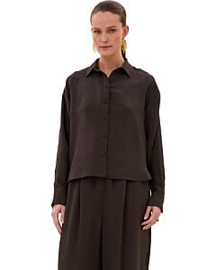 kris satin stripe blouse