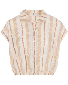 Bieke gloss stripe blouse pastel gloss stripe