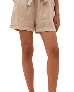 june linen shorts