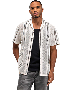 Alex Knitted Shirt SS Titan white