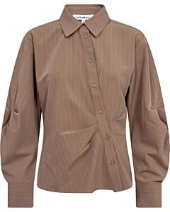 LyviaCC Asym Pin Shirt Walnut