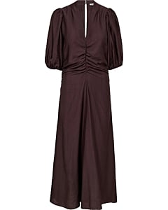 HeraCC SS Puff Dress Dark Brown