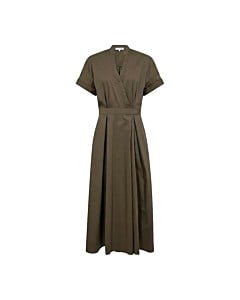 ElaraCC ss wrap dress olive