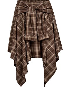 Dagny CC check tie skirt
