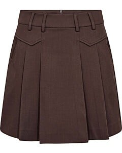 LunaCC pcket pleat mini skirt d.brown