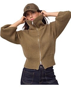 RowCC Zip Knit Cardigan Army
