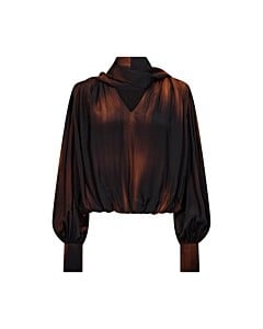 CMLaura blouse umber w. black