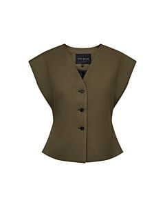 CMTenna waistcoat ivy green melange