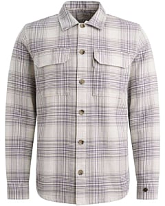 LONG SLEEVE SHIRT Check waffle YD White Onyx
