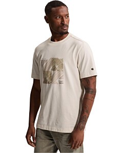 Short sleeve r-neck regular fit pe White Down