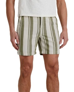 Chino shorts linen stripe tofu
